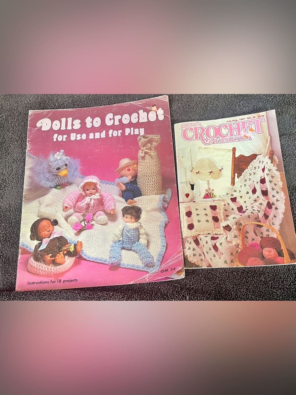 Vintage Crochet Pattern Booklet Lot: Dolls to Crochet & Annie's Crochet Newslet